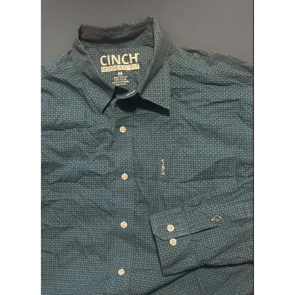Cinch‎ Men's Teal Western Ranch Shirt Medium